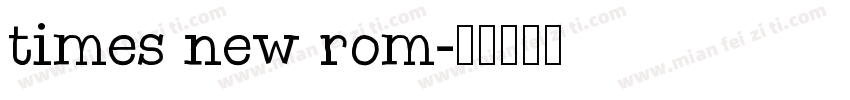 times new rom字体转换